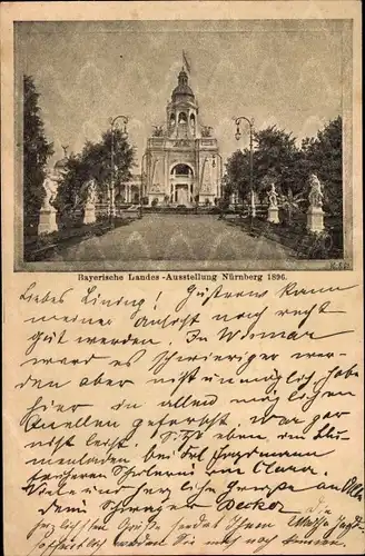 Ak Nürnberg in Mittelfranken, Bayrische Landes-Ausstellung 1896