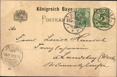 Ak Nürnberg in Mittelfranken, Bayrische Landes-Ausstellung 1896