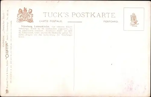 Künstler Ak Flower, C., Nürnberg in Mittelfranken Bayern, Lorenzkirche