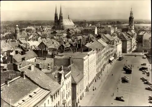 Ak Görlitz in der Lausitz, Teilansicht, Platz, Kirche