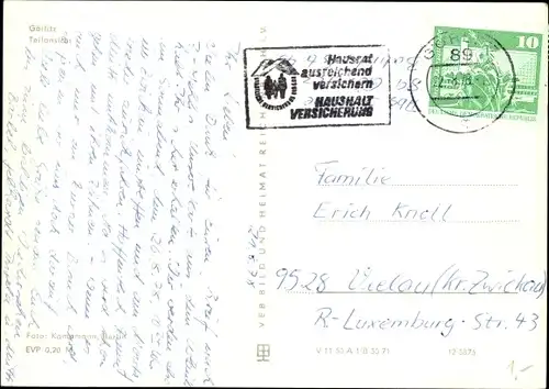 Ak Görlitz in der Lausitz, Teilansicht, Platz, Kirche