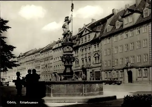 Ak Görlitz in der Lausitz, Ritterbrunnen