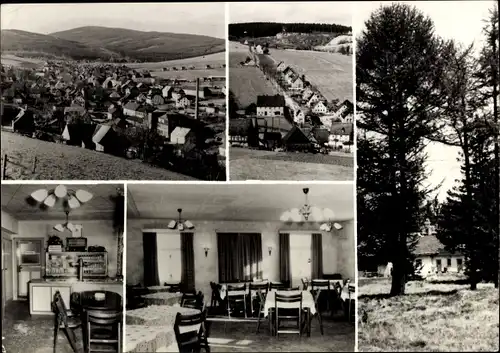 Ak Neudorf Sehmatal im Erzgebirge, Konsum-Gaststätte Siebensäure, Panorama