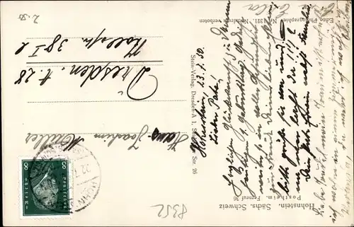 Ak Hohnstein in der Sächsischen Schweiz, Postheim