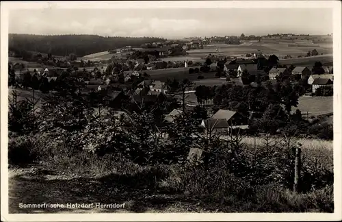 Ak Herrndorf Hetzdorf Halsbrücke Mittelsachsen, Ort mit Umgebung