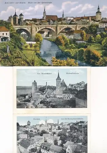 LeporelloAk Bautzen in der Oberlausitz, Blick von der Spreestraße, Alte Wasserkunst, Michaeliskirche