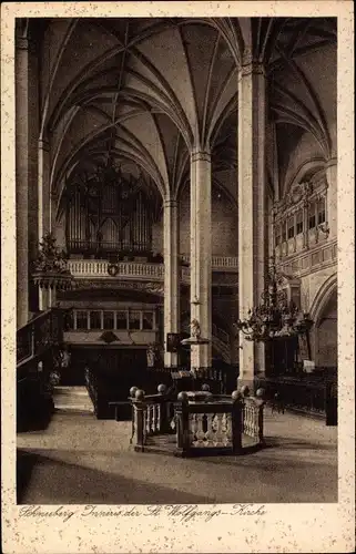 Ak Schneeberg im Erzgebirge, Inneres der St. Wolfgangskirche