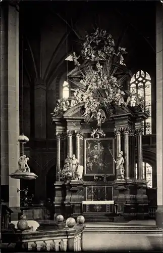 Ak Schneeberg im Erzgebirge, Altar der St. Wolfgangskirche