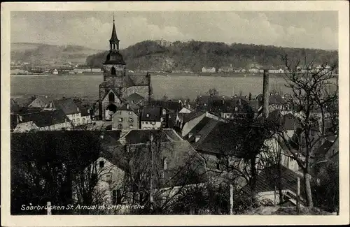 Ak St. Arnual Saarbrücken im Saarland, Stiftskirche