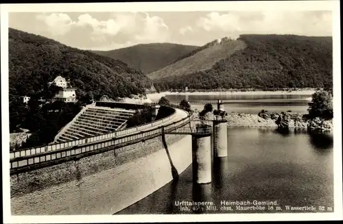 Ak Gemünd an der Urft Schleiden in der Eifel, Urfttalsperre, Hotel Seehof-Restaur.