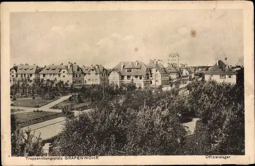 Ak Grafenwöhr in der Oberpfalz Bayern, Truppenübungsplatz, Offizierlager
