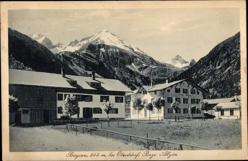 Ak Birgsau Oberstdorf im Oberallgäu, Berge, Gebäude