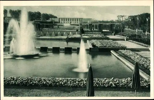 Ak Essen im Ruhrgebiet, Gruga-Park, Springbrunnen