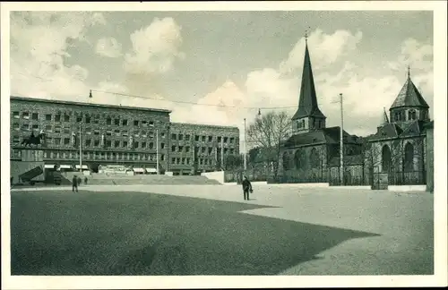 Ak Essen im Ruhrgebiet, Burgplatz