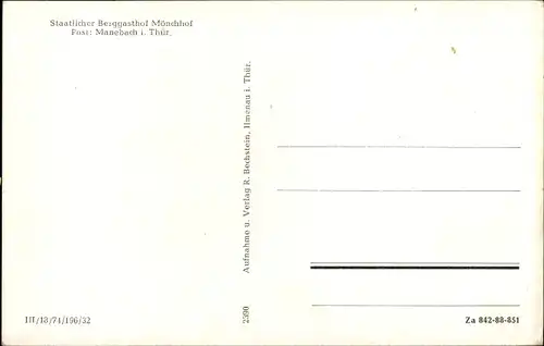 Ak Elgersburg in Thüringen, Mönchhof, Gaststätte