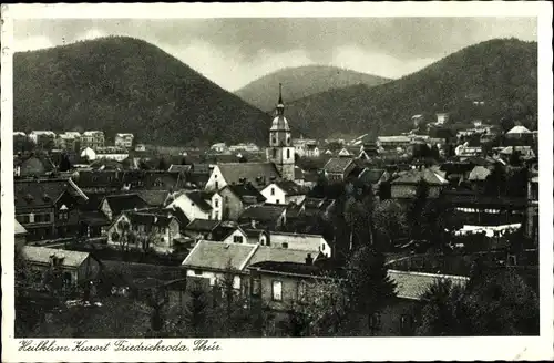Ak Friedrichroda im Thüringer Wald, Panorama, Kirche