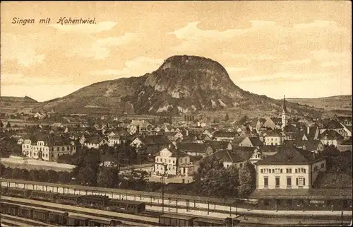 Ak Singen Hohentwiel Baden Württemberg, Panorama