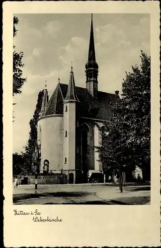 Ak Zittau in der Oberlausitz, Blick auf die Weberkirche