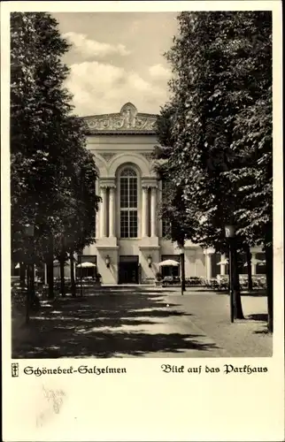 Ak Salzelmen Schönebeck an der Elbe, Blick auf das Parkhaus