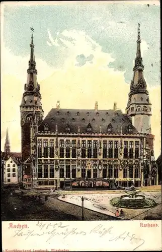Ak Aachen in Nordrhein Westfalen, Rathaus