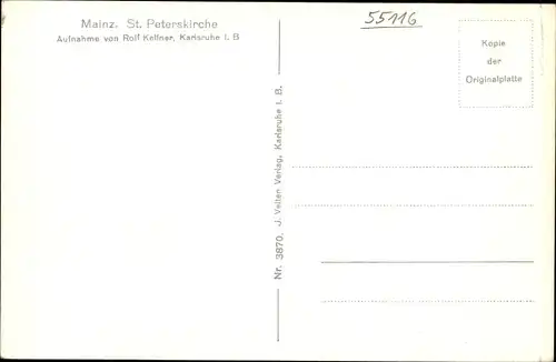 Ak Mainz am Rhein, St. Peterskirche