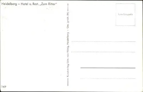 Ak Heidelberg am Neckar, Hotel und Restaurant Zum Ritter