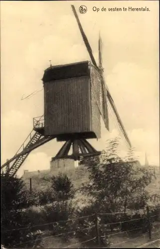 Ak Herentals Flandern Antwerpen Belgien, Op the vesten, Windmühle