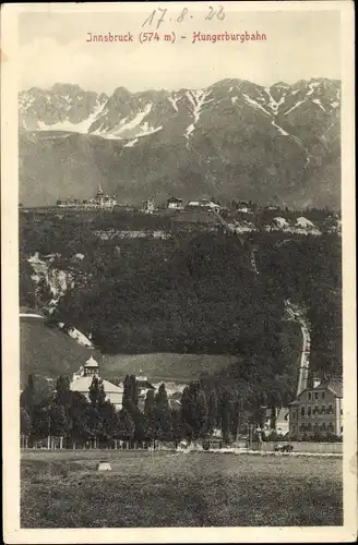 Ak Innsbruck in Tirol, Blick zur Hungerburgbahn, Panorama