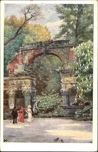 Künstler Ak Wien 13., Schönbrunn, Römische Ruine