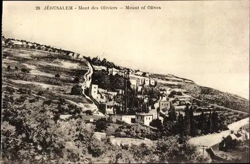 Ak Jerusalem Israel, Mount des Oliviers