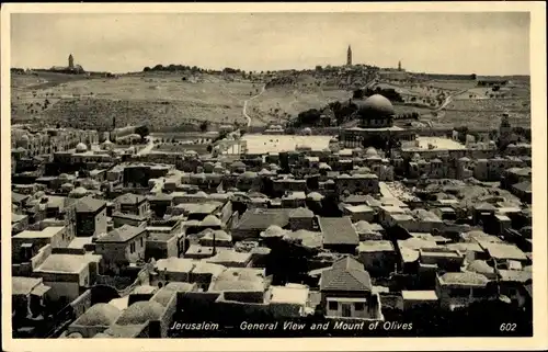 Ak Jerusalem Israel, General view and Mount of Olives
