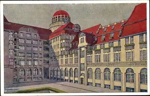 Künstler Ak Leipzig Sachsen, Verband Dt. Handlungsgehilfen, Geschäftshaus, Architekt G. Wünschmann