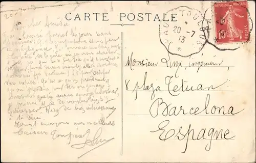 Ak Les Pyrenées, Soirée en famille, Familie in Trachten beim Spinnen