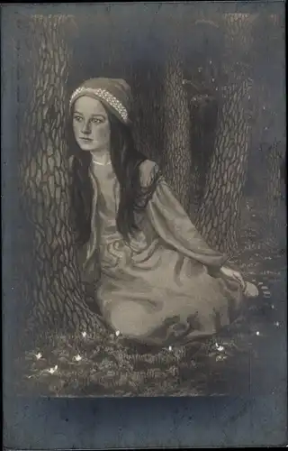 Jugendstil Ak Fidus, Tochter des Künstlers, Kohledruck, Nr 33