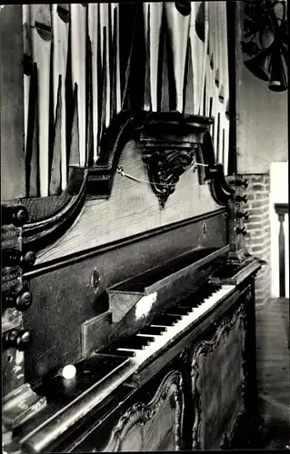 Ak Gapinge Walcheren Zeeland, Orgel Geref. Kerk, Klavier