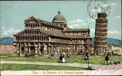 Ak Pisa Toscana, La Cattedrale ed il Campanile pendente