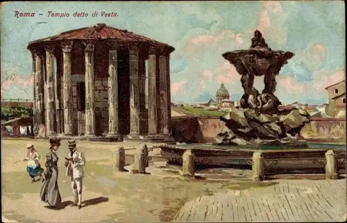 Ak Roma Rom Lazio, Templo detto di Vesta