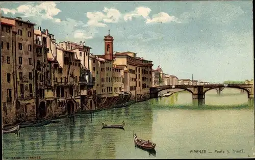Ak Firenze Florenz Toscana, Ponte S. Trinita