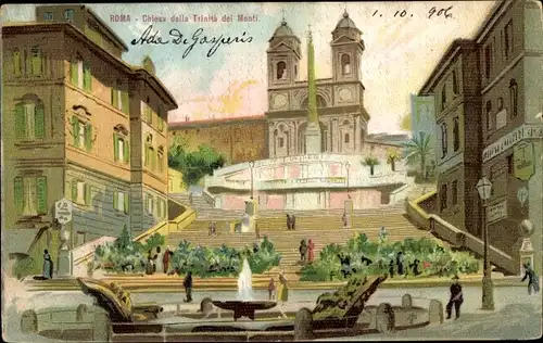 Ak Roma Rom Lazio, Chiesa della Trinita del Monti