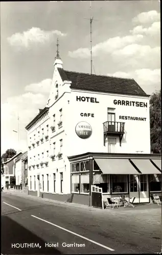 Ak Houthem Limburg Niederlande, Hotel Cafe Restaurant Garritsen, Amstel Bier