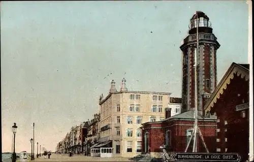 Ak Blankenberghe Blankenberge Westflandern, La Digue Ouest