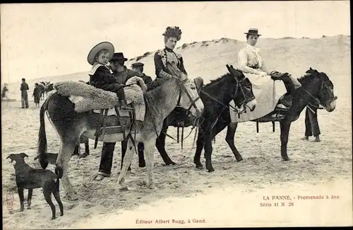 Ak La Panne De Panne Westflandern, Promenade a ane