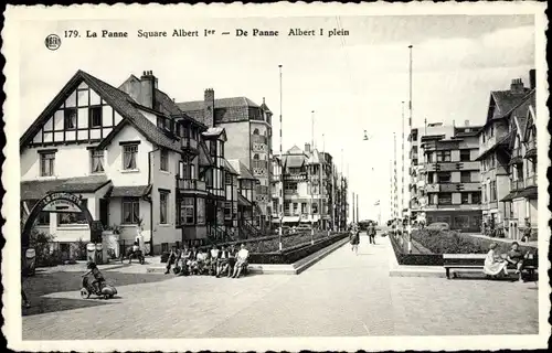 Ak La Panne De Panne Westflandern, Albert I plein