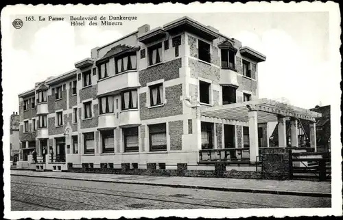 Ak La Panne De Panne Westflandern, Boulevard de Dunkerque, Hôtel des Mineurs