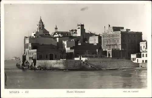 Ak Sitges Katalonien Spanien, Hotel Miramar