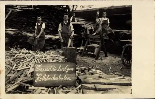 Foto Ak Wir sind die lust'gen Holzackerbuben