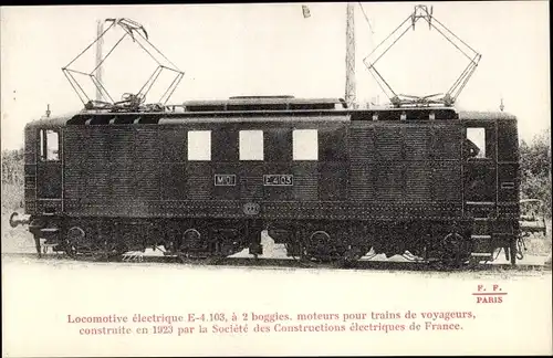 Ak Französische Eisenbahn, Locomotive electrique, No. E 4103, Midi