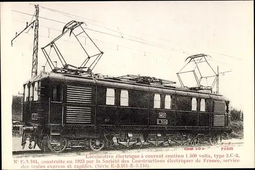 Ak Französische Eisenbahn, Locomotive électrique, E 3104