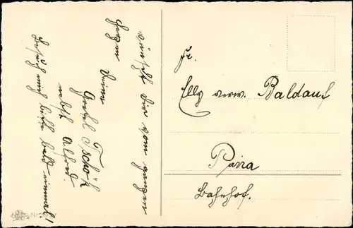 Ak Glückwunsch Neujahr, Kind mit Pilz