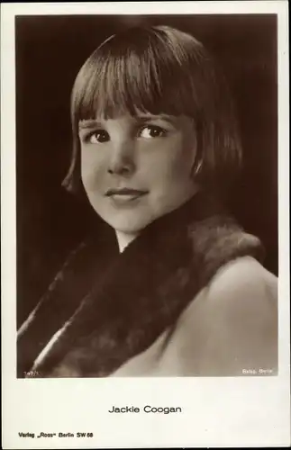 Ak Schauspielerin Jackie Coogan, Portrait